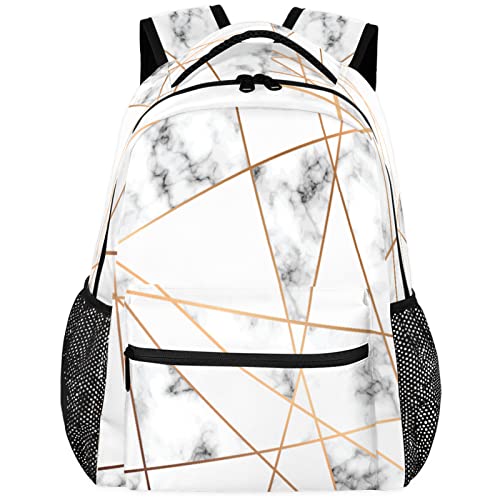 B:white Marble Stone Geometric