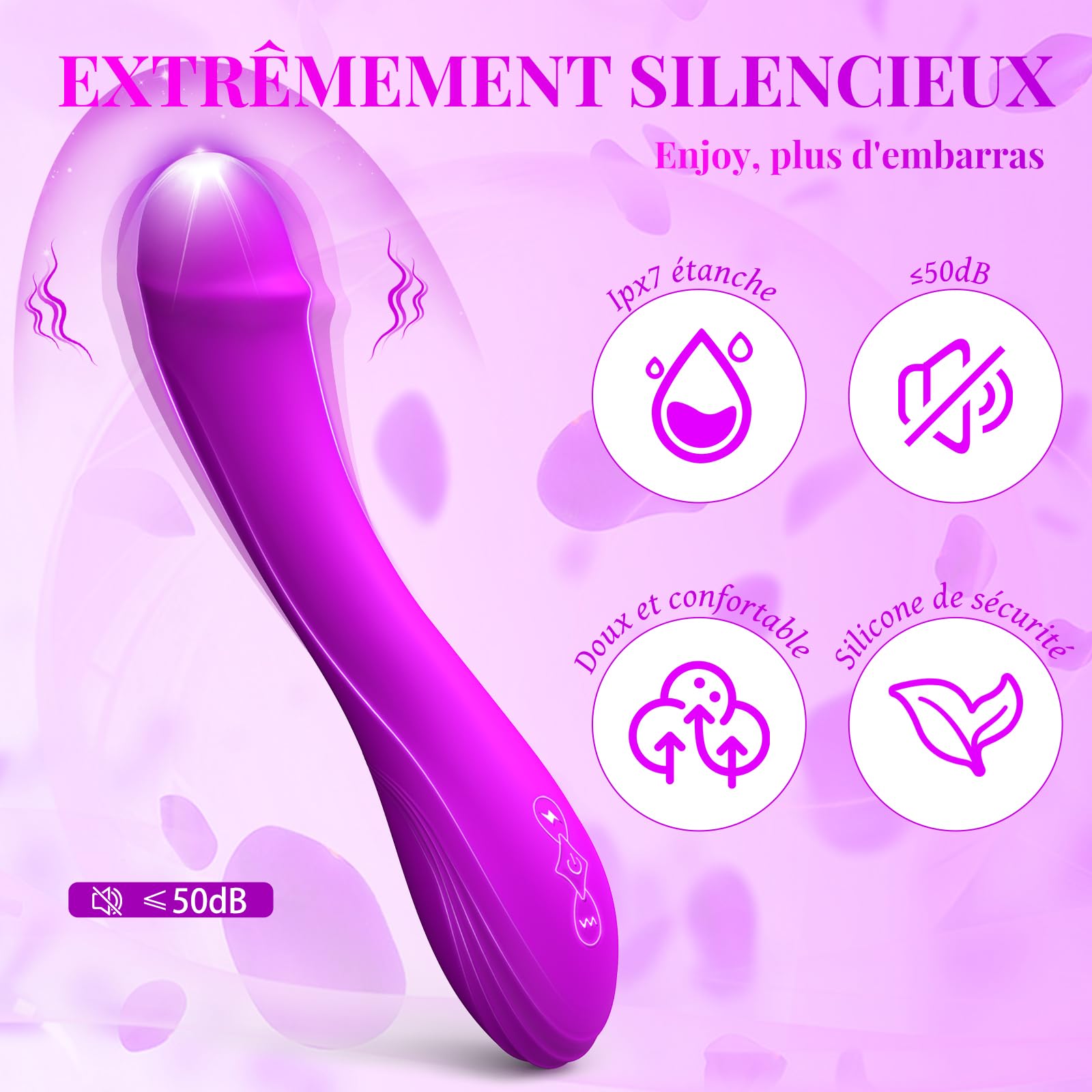 Powerful 12-Speed Clitoral Vibrator for Women - Realistic G-Spot Stimulator, Waterproof & Rechargeable Adult Sex Toy - Perfect for Solo Play, Couples & Sensual Massage