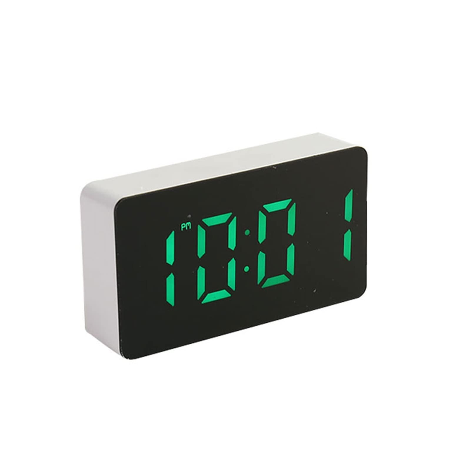 HIMALIOP Smart LED Mirror Alarm Clock with Digital Display - Green Color, Home Decor, Bedroom & Desktop Accessory for Stylish and Functional Timekeeping