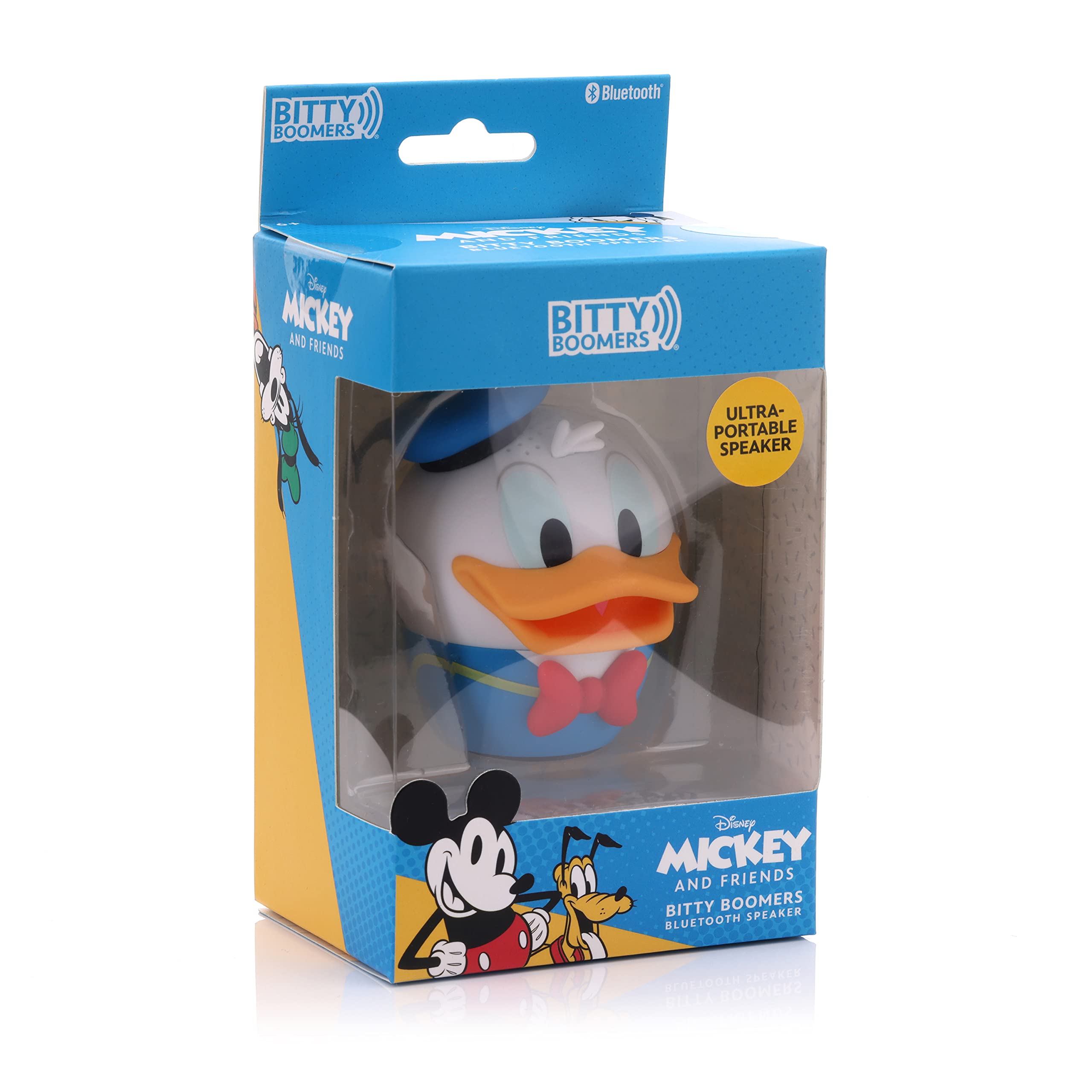 Bitty Boomers Disney Donald Duck Mini Bluetooth Speaker - Portable Wireless Speaker for Kids, Travel, Home & Outdoor Use - Perfect Gift for Disney Fans