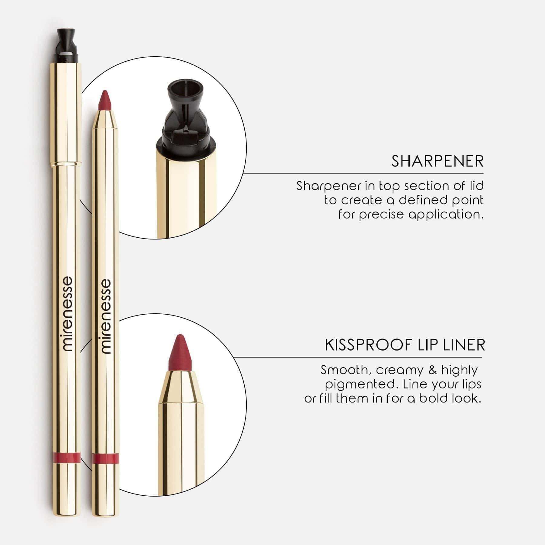 All Day Velvet Matte Kissproof Lip Liner in Rose - Long Lasting Waterproof Lip Pencil for Everyday Wear, Date Night & Special Occasions