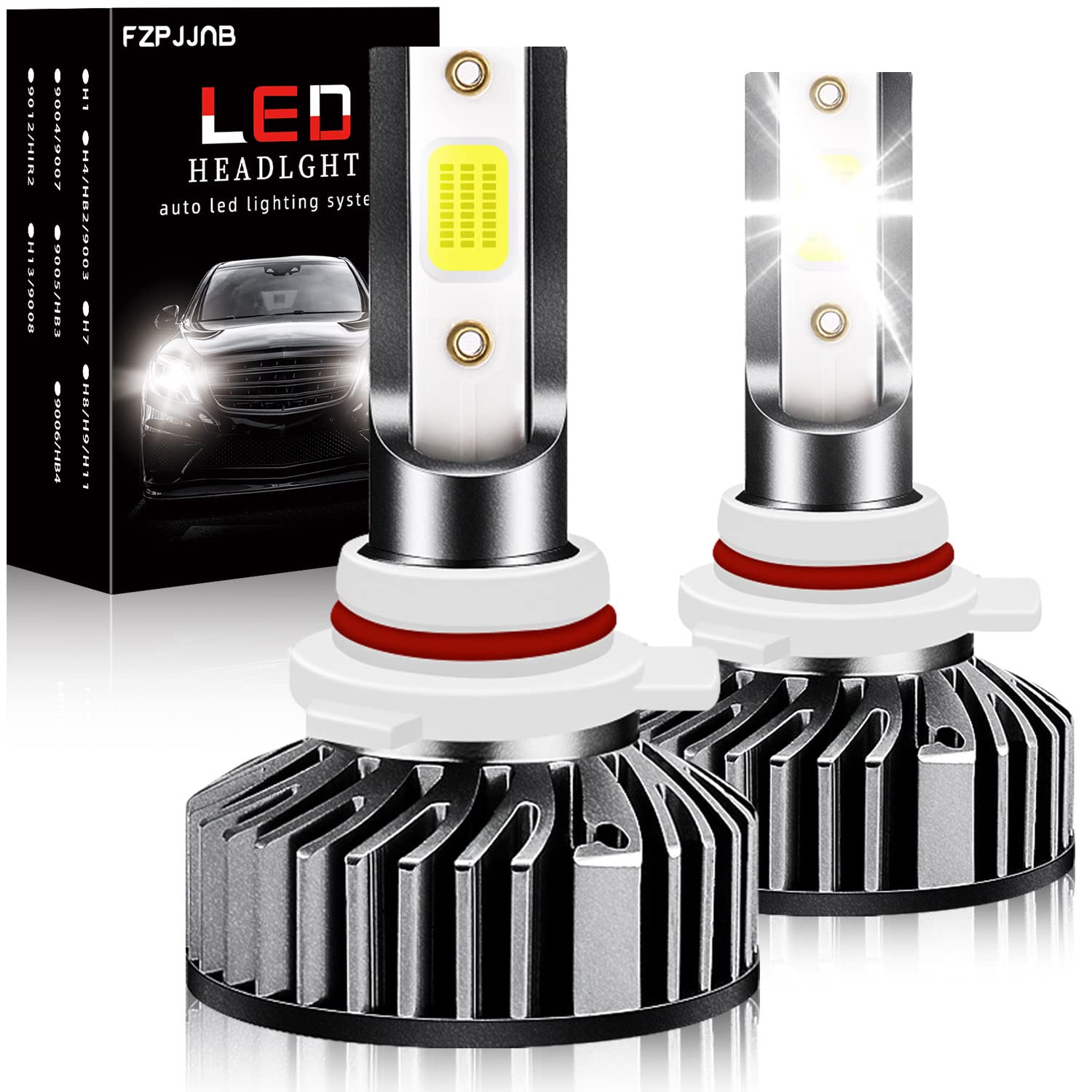 TOYOTA RAV4 LED Headlight Bulbs (2016-2018) - 9012/HIR2 Super Bright 40,000LM High/Low Beam Conversion Kit - 6000K Cool White Plug & Play Halogen Replacement - Pack of 2 - Perfect for Night Driving & Off-Road Adventures