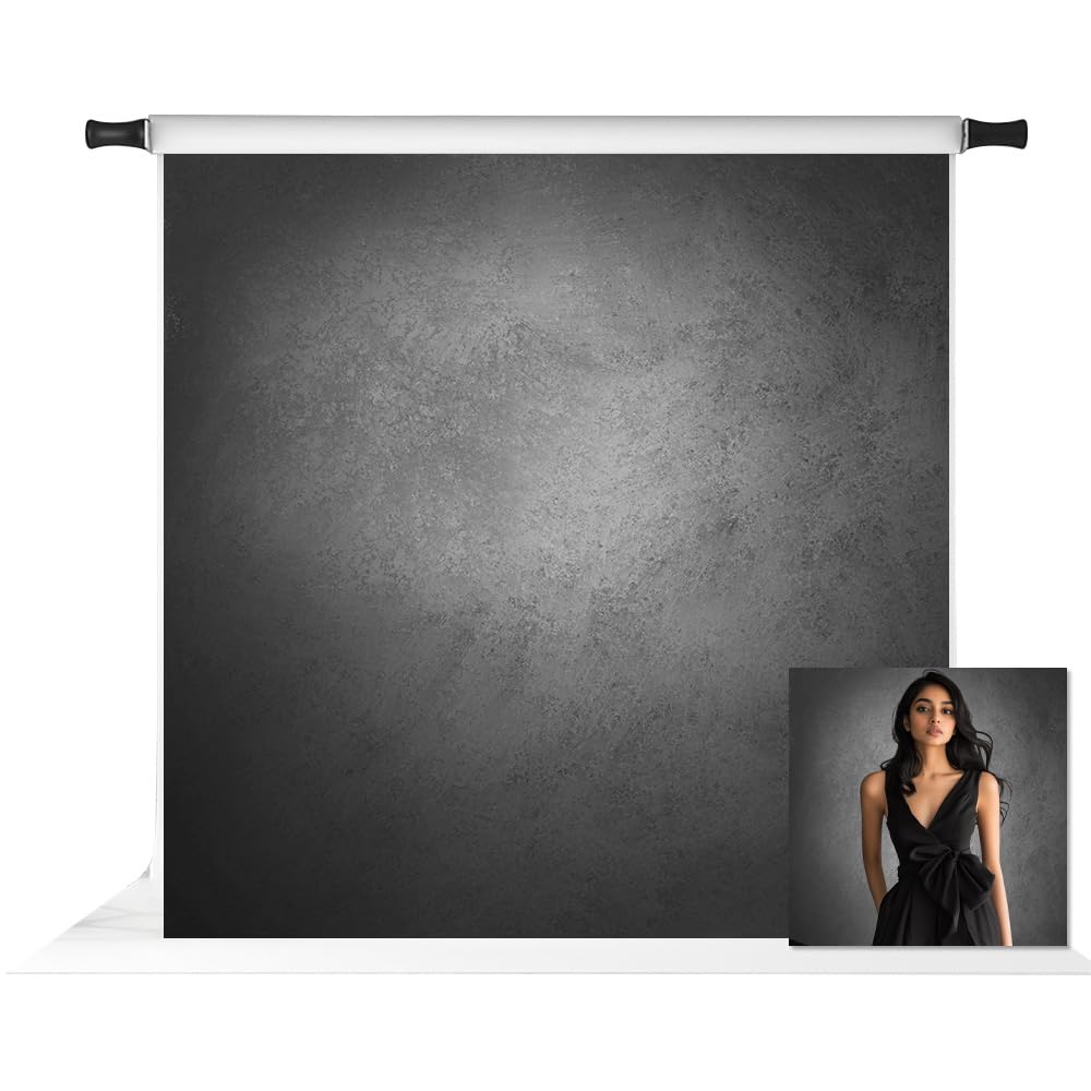 8x8ft Gray Abstract Photography Backdrop - Old Master Grey Portrait Texture Background for Studio Photography, Product Shoots & Social Media Content Creation