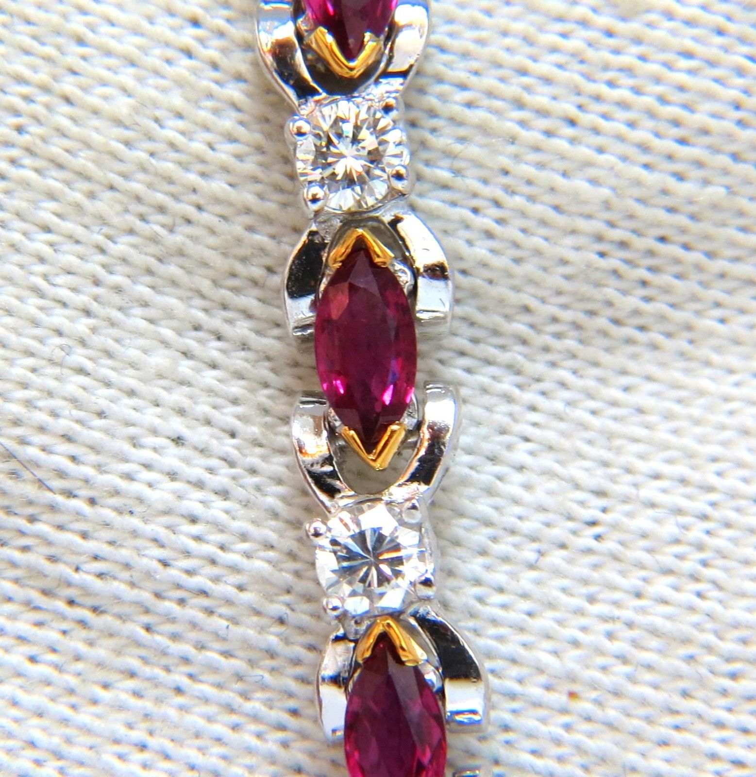 3.50ct Natural Ruby & 2.50ct Diamond Bracelet in 14K Gold - Elegant Jewelry for Women, Perfect for Weddings, Anniversaries & Special Occasions