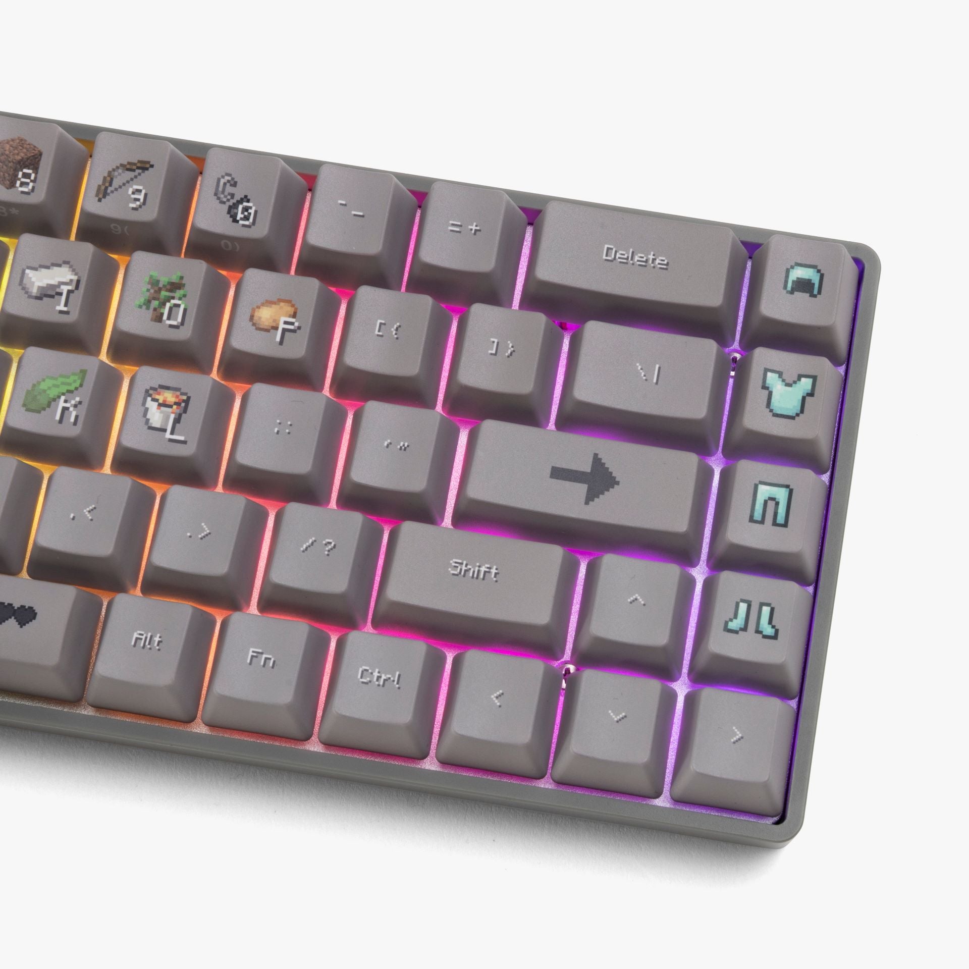 HG x Minecraft Basecamp 65 Mechanical Gaming Keyboard - Custom RGB Backlit, Compact 65% Layout - Perfect for Minecraft Gaming & Streamers