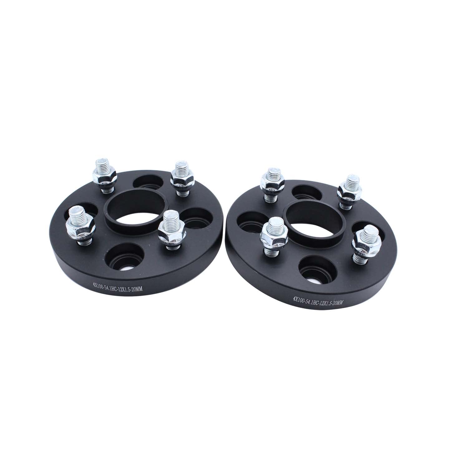 2PC 20mm Wheel Spacers 4x100 Hubcentric Forged Aluminum Spacer Kit with 8x M12x1.5 Lug Bolts (54.1mm Hub Bore) - Compatible with Mazda MX5 Miata NA/NB (Mk1/Mk2) - Perfect for Enhanced Stance & Performance Upgrades