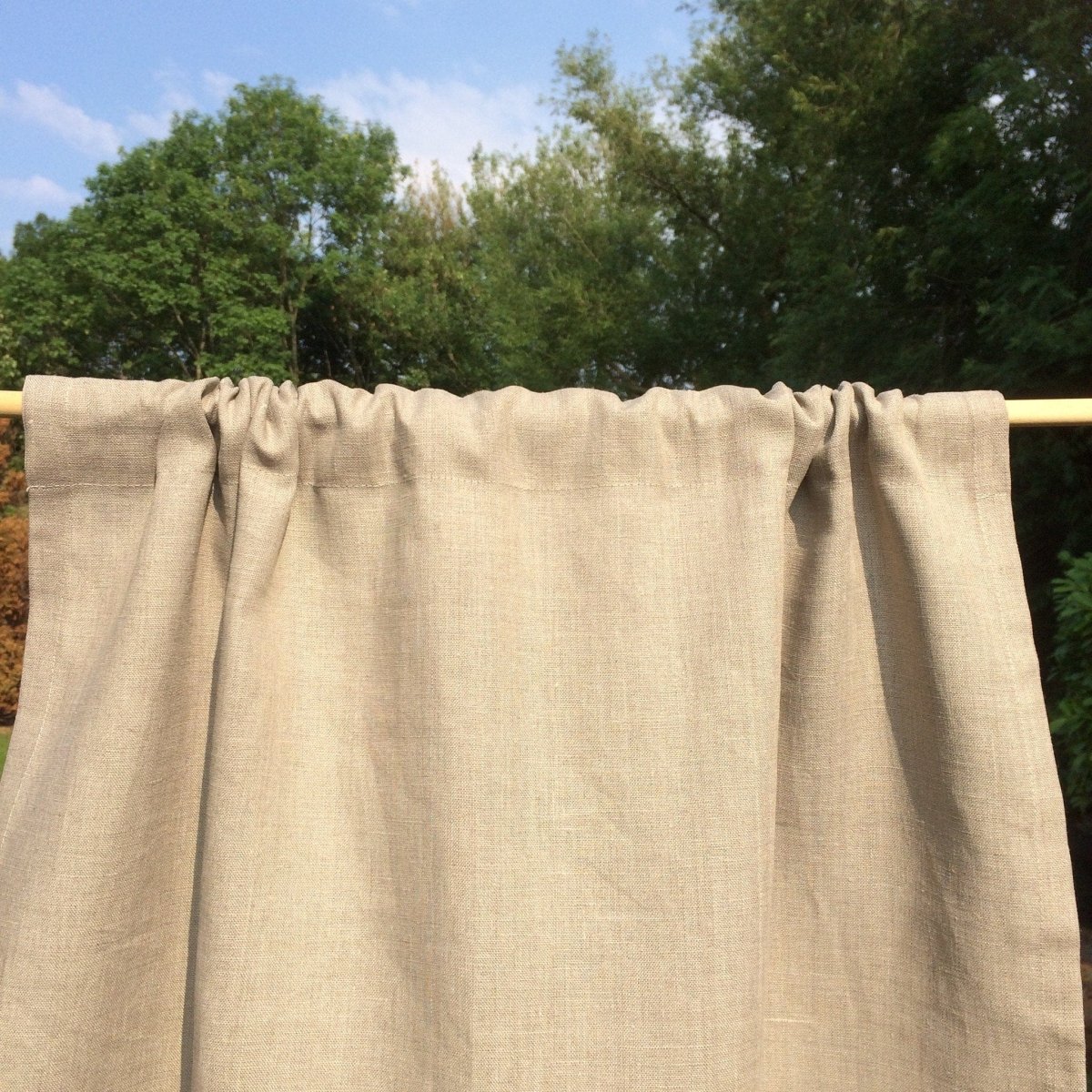 Chelsea Wine Fleur de Lis Linen Window Curtains - Elegant French-Inspired Linen Drapes for Living Room & Bedroom - Light Filtering & Privacy Sheer Curtain Panels