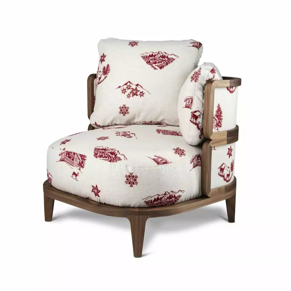 GTV Promenade Bentwood Lounge Chair - Modern Wooden Accent Chair for Living Room, Bedroom, or Office - Perfect for Relaxing, Reading & Home Decor
