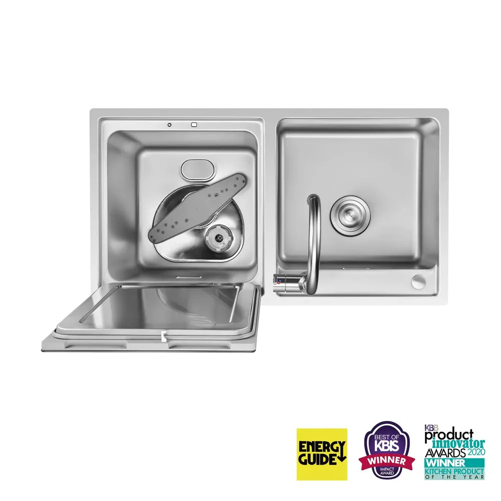Fotile SD2F P3 2-in-1 Built-in Sink Dishwasher Combo System - Space Saving Kitchen Appliance for Small Homes & Apartments