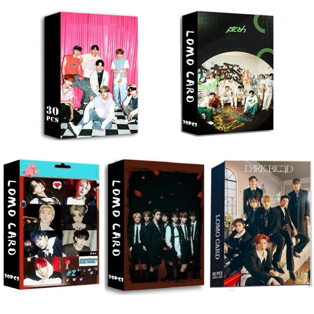 5 Pack/150 PCS Double-Sided Lomo Photocards Set - Kpop Fans Merchandise, Aesthetic Photo Cards for Collectors, Scrapbooking, Journaling & Gift Giving