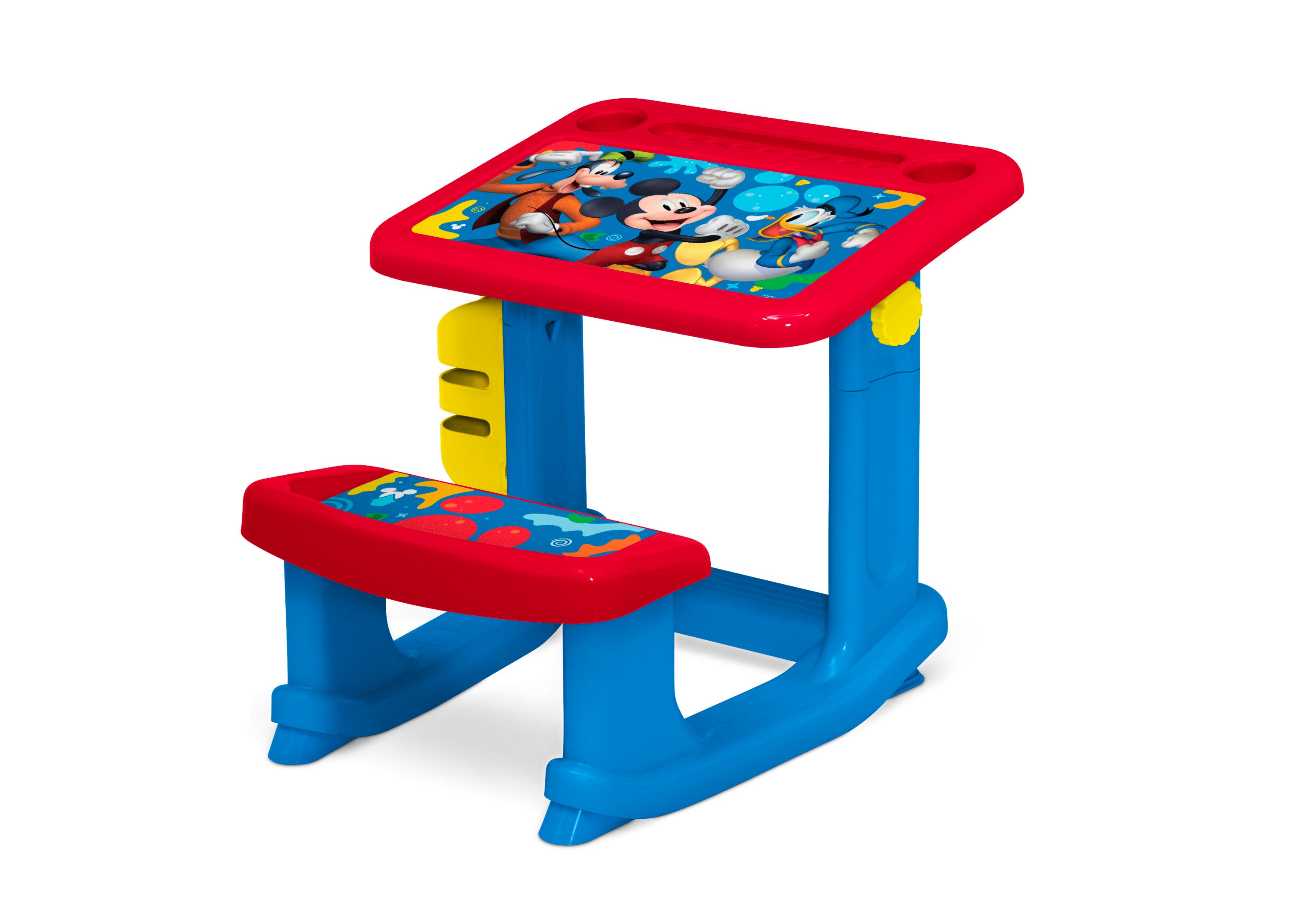 Mickey Mouse Kids Drawing Table - Adjustable Art Desk with Stool for Toddlers, Perfect for Home, Preschool & Playroom Creative Activities