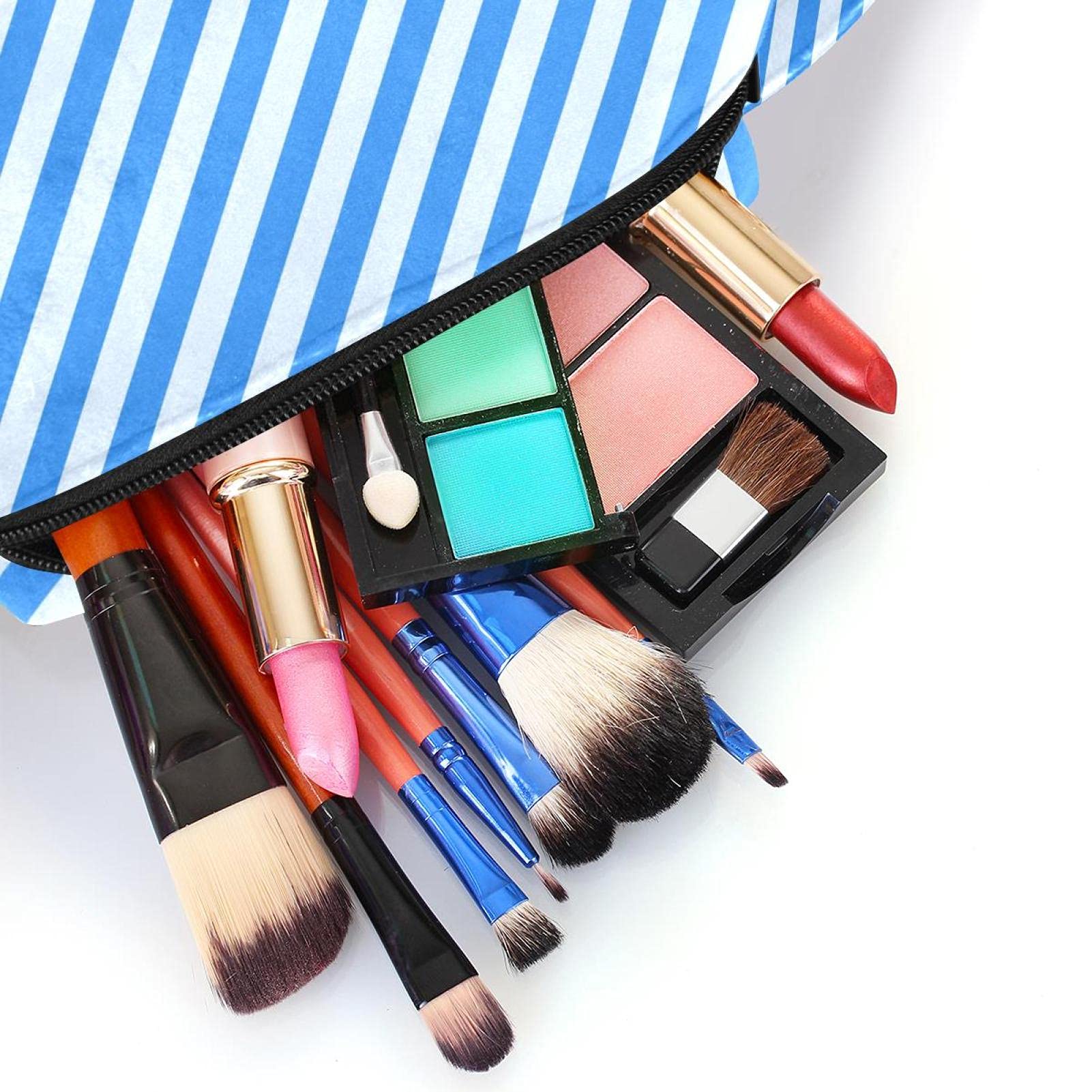 Portable Cosmetic Bag for Women - Soft Travel Makeup Case with Zipper | Perfect for Travel & Daily Use