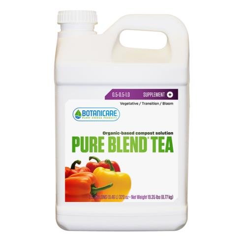 Botanicare Pure Blend Tea 2.5 Gallon - Organic Plant Nutrient Solution for Hydroponics & Soil Gardening - Perfect for Indoor Herb Gardens & Vegetable Growth