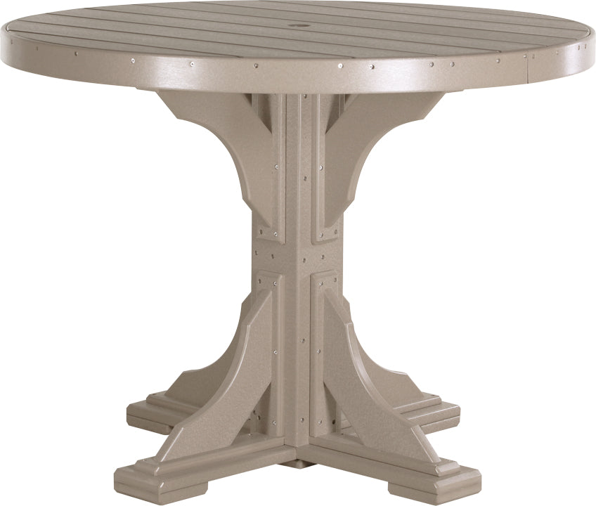 LuxCraft 4-Foot Round Dining Table Set - Perfect for Small Spaces, Kitchens & Outdoor Patios
