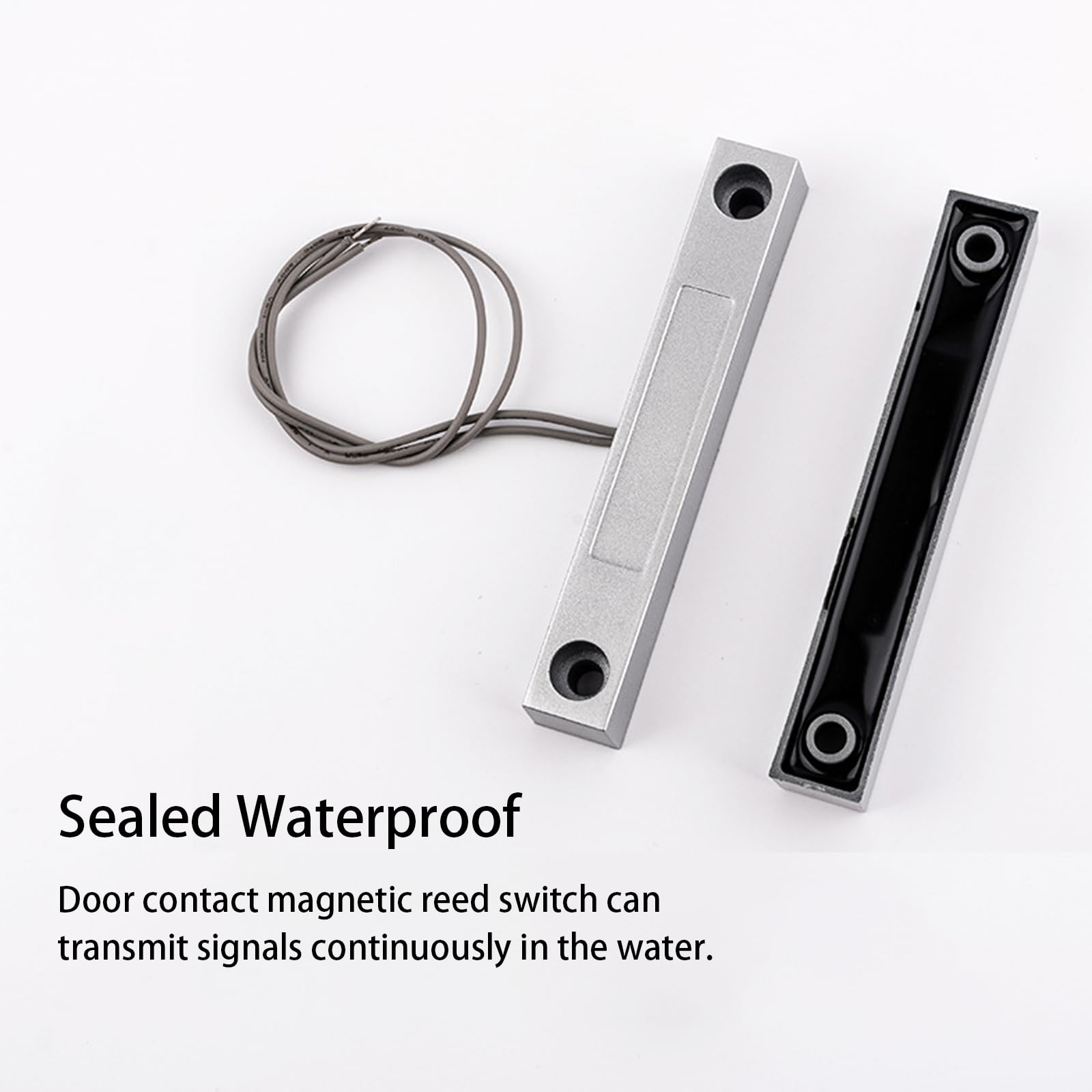 Home Security Wired Rolling Door Contact Magnetic Reed Switch Alarm Sensor - NC Normally Closed for Garage, Warehouse & Office Doors - DIY Installation & Smart Home Integration