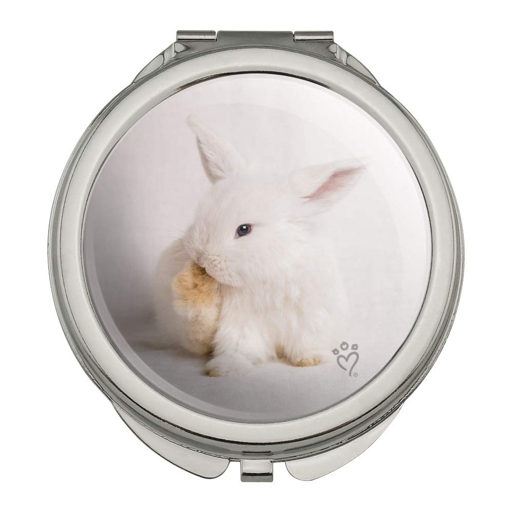 Miniature Lop Eared Bunny Rabbit Compact Travel Purse & Makeup Mirror - Cute Small Handbag for Women | Perfect for Travel, Cosmetics Storage & Gift Giving