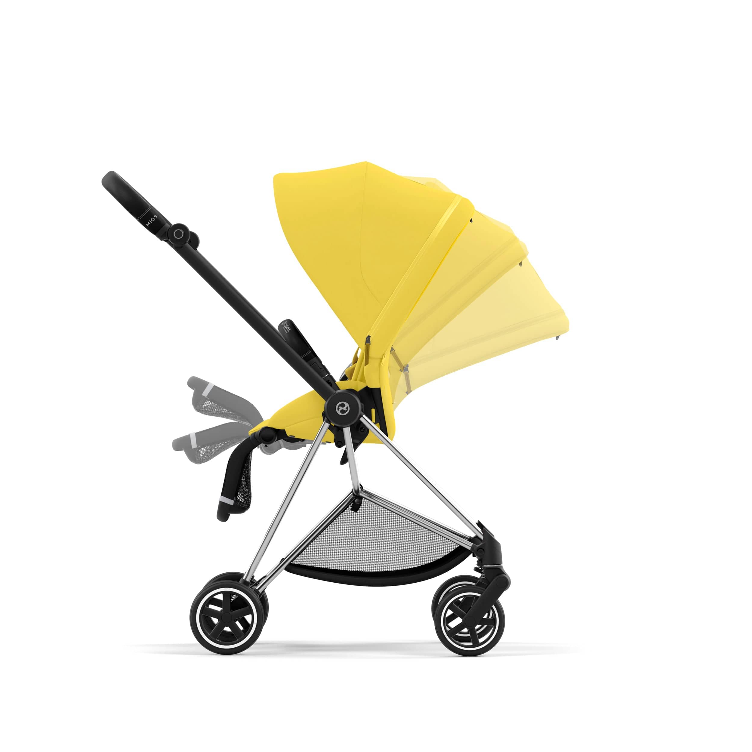 Cybex Mios 3 Complete Stroller in Chrome/Black - Lightweight Luxury Baby Stroller for Urban Travel & Everyday Use
