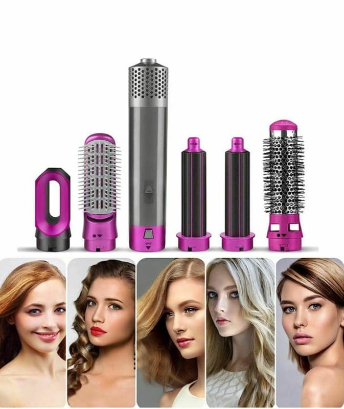 Mabron 5-in-1 Hair Dryer Brush with Negative Ion Technology - 1000W Styler, Volumizer, Straightener & Curler for Salon-Quality Blowouts at Home | Perfect for Daily Styling, Travel & Professional Salon Use