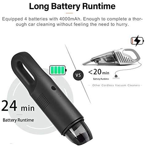 High Power 5000Pa Handheld Car Vacuum Cleaner - Portable Wet & Dry Auto Vacuum for Car & Home Cleaning | Perfect for Pet Hair, Crumbs, and Spills