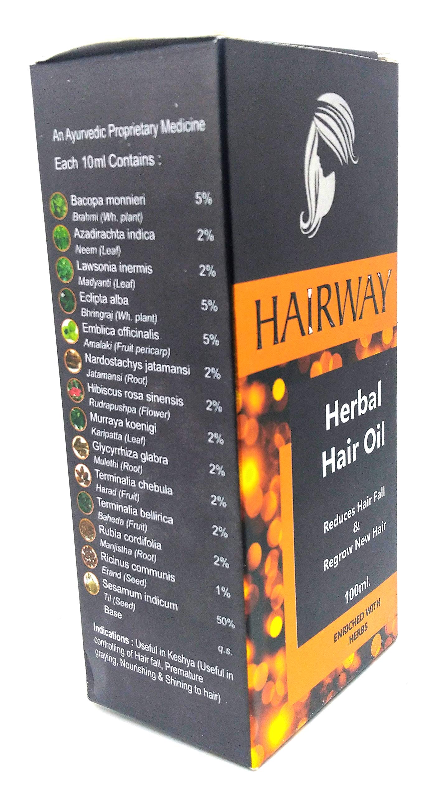 HAIRWAY Herbal Anti-Hairfall & Hair Regrowth Oil - Natural Remedy for Thicker, Stronger Hair | Perfect for Daily Scalp Massage & Hair Care Routine