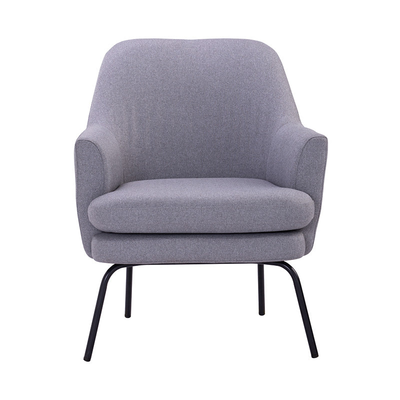 LUCIAN Modern Lounge Chair in Pewter Grey - Stylish Comfort for Living Room, Bedroom, or Office