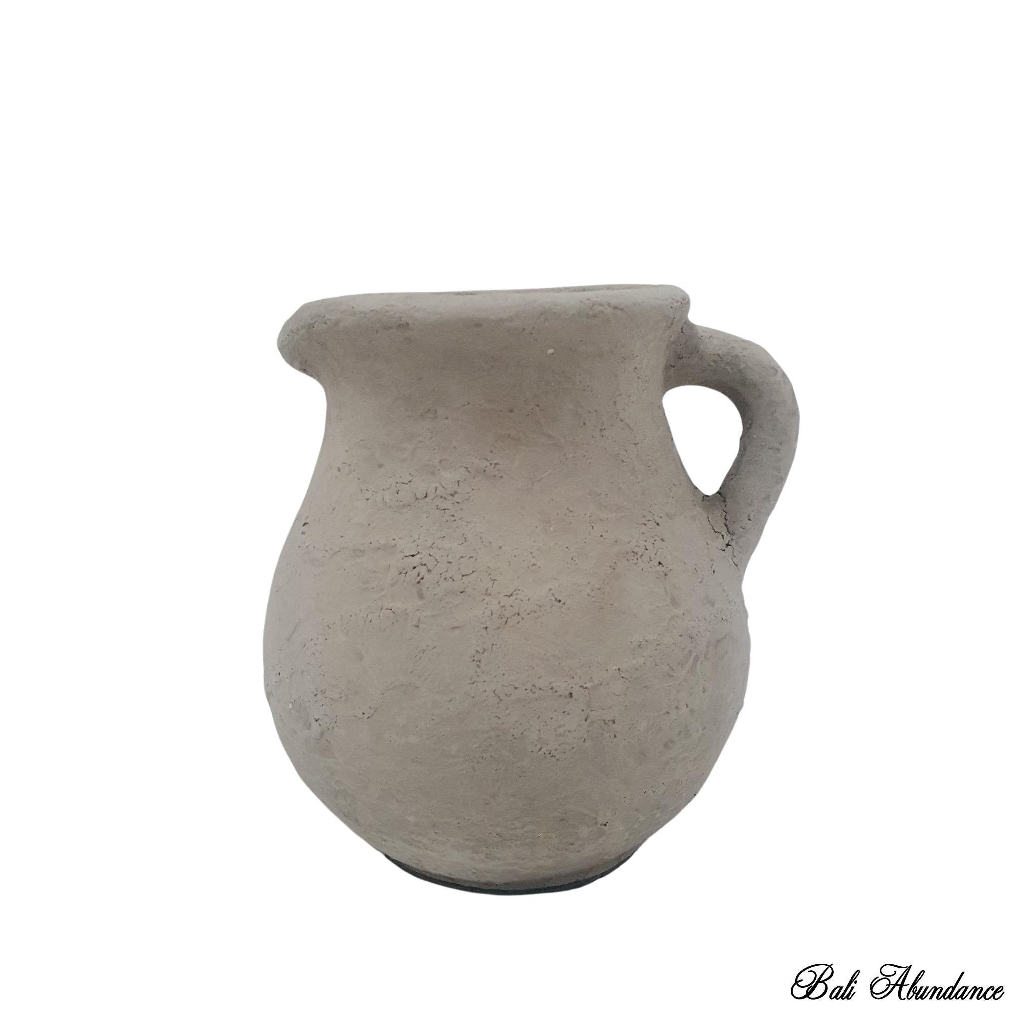 Handmade Terracotta Water Jug - Traditional Clay Pitcher for Home Decor, Kitchen & Outdoor Use - Perfect for Lemonade, Iced Tea & Garden Parties