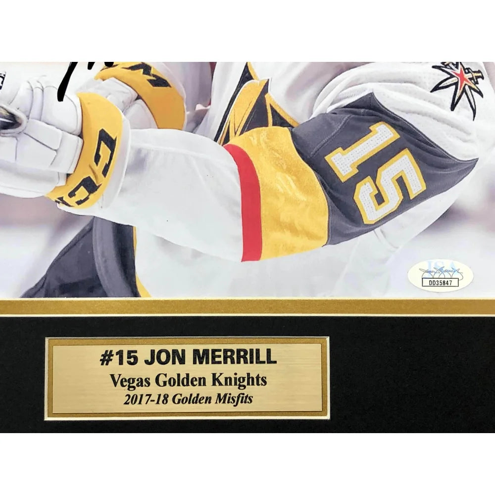 Jon Merrill Signed 8x10 Photo Collage - Vegas Golden Knights VGK Autograph with JSA COA - Perfect for Hockey Memorabilia Collectors and Sports Fans Display