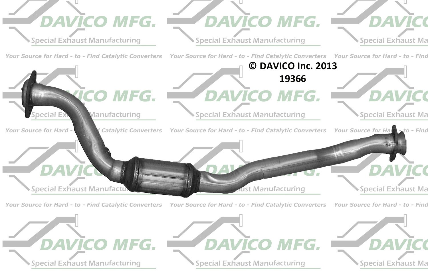 Davico 19366 High-Flow Catalytic Converter - Direct Fit Replacement for Improved Engine Performance & Emissions Compliance - Perfect for Car Repair & Auto Maintenance