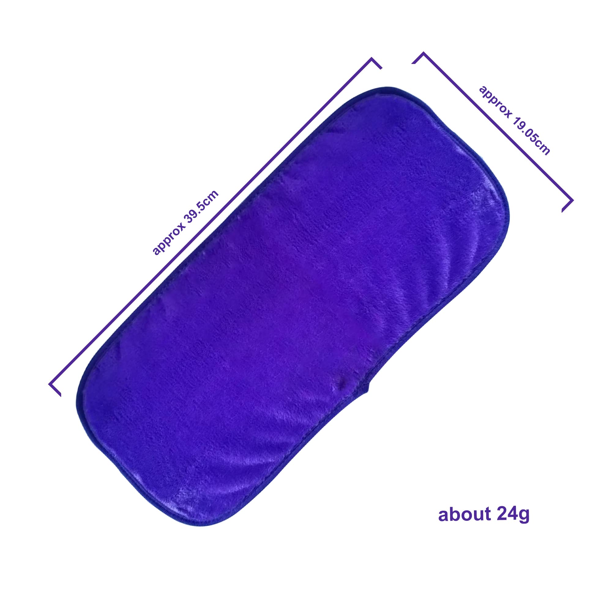 Reusable Makeup Eraser - Waterproof Makeup Remover Cloth for Eyeliner, Lipstick, Foundation & More | Chemical-Free, Works with Just Water | Perfect for Travel, Gym & Daily Skincare Routine (Purple)