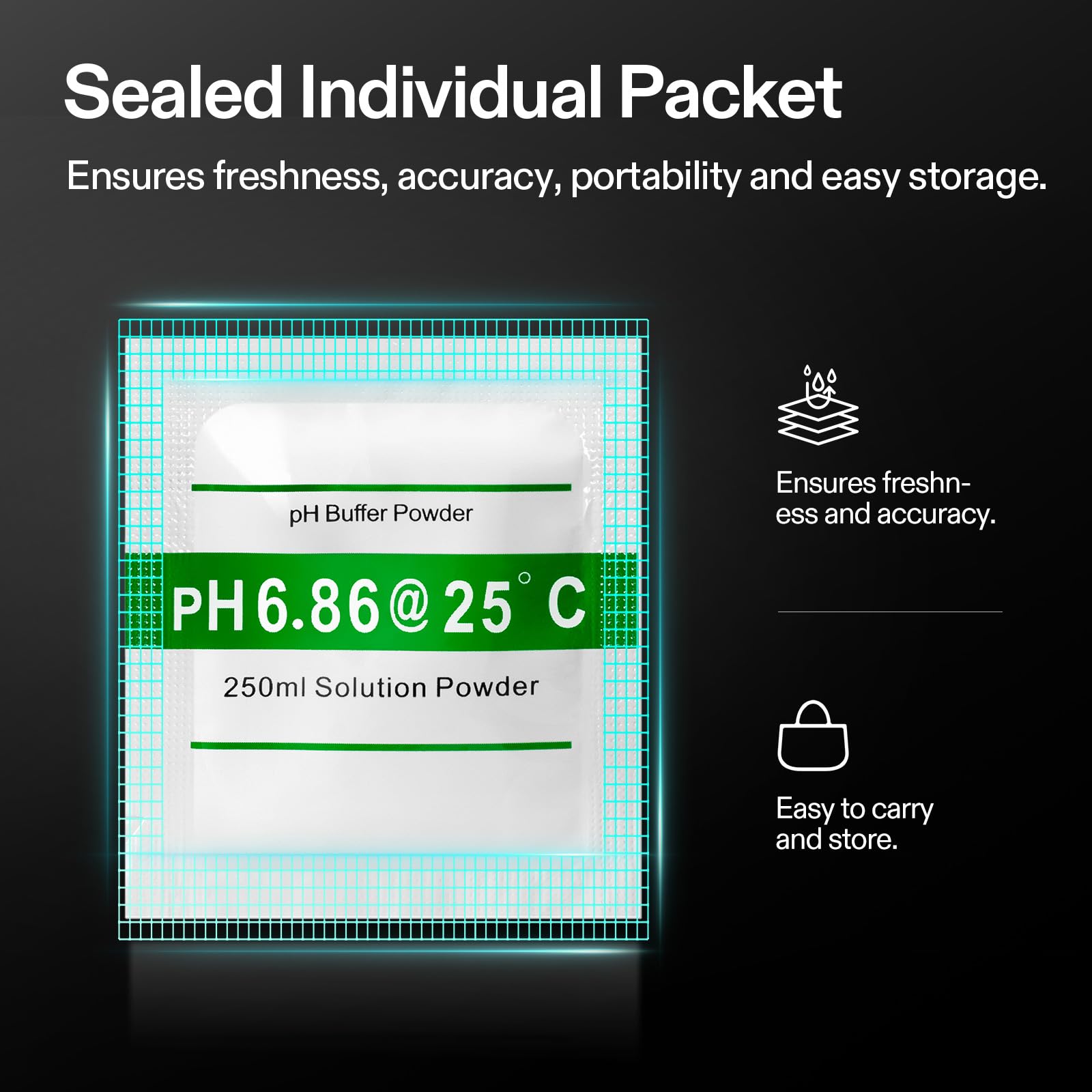 VIVOSUN 18-Pack pH Meter Buffer Solution Powder - pH 6.86, 4.00 & 9.18 Calibration Standards for Precise pH Testing | Ideal for Hydroponics, Aquariums, Swimming Pools & Laboratory Use