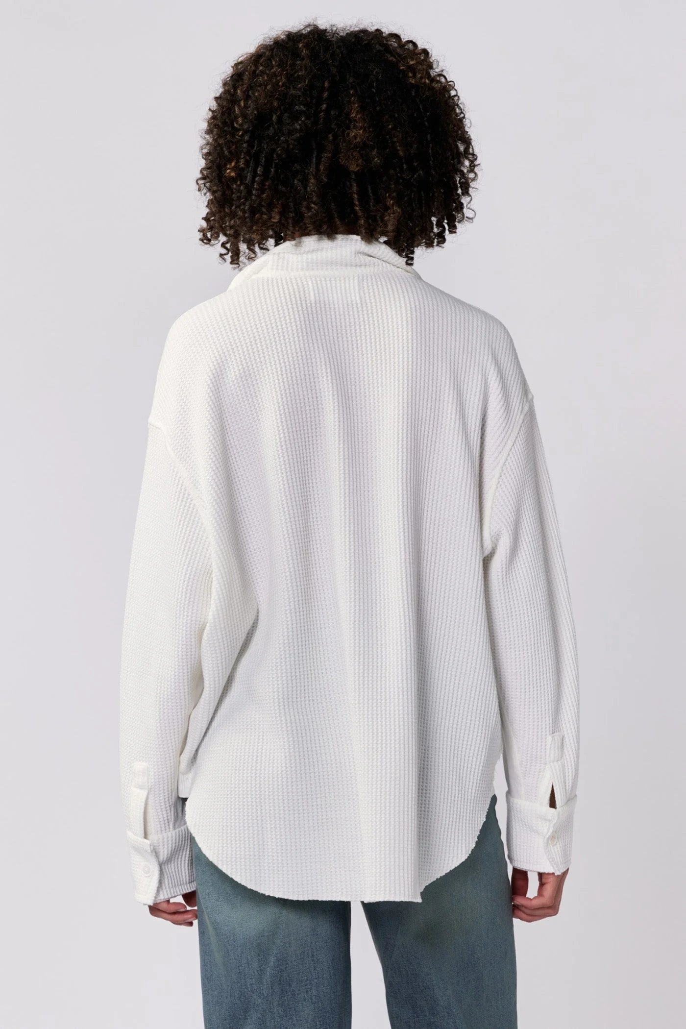 Foster Thermal Shirt Jacket for Men & Women - Cozy Fleece Lined Winter Shirt Jacket - White - Perfect for Outdoor Activities, Camping & Cold Weather Wear