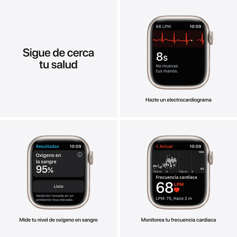 Apple Watch Series 7 (41mm) GPS + Cellular - Starlight Aluminum Case with Sport Band - Smartwatch for Fitness Tracking & iPhone Connectivity - Perfect for Workouts, Running & Daily Use
