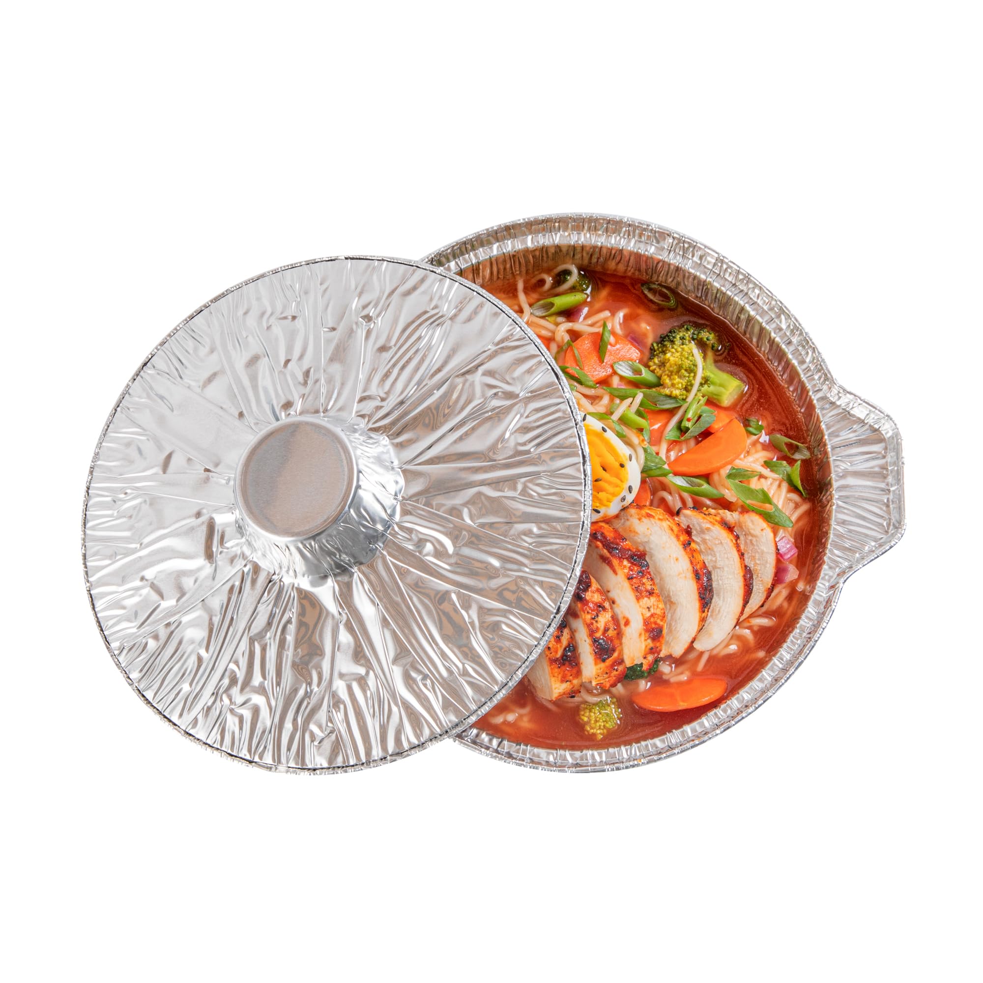 Premium 60oz Aluminum Foil Pans with Lids - Set of 10 Disposable Oven & Stove Safe Baking Trays - Freezer Safe Cookware for Camping, Picnics, BBQs & Outdoor Cooking - Ideal for Meal Prep, Catering & Restaurant Use