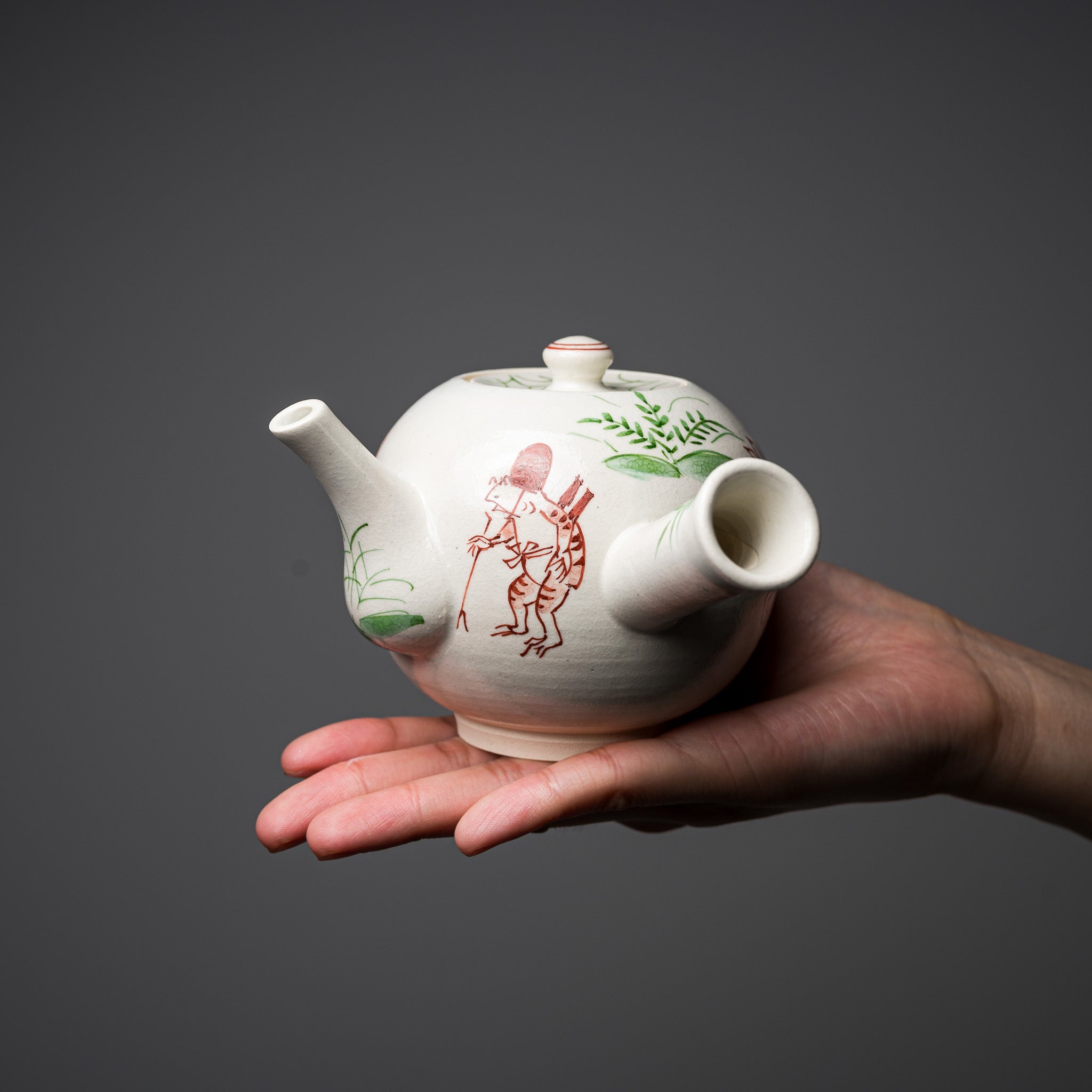 Handmade Kyoto Kiyomizu Ware Teapot - Authentic Gohon Kozanji Ceramic - Perfect for Japanese Tea Ceremony & Home Decor