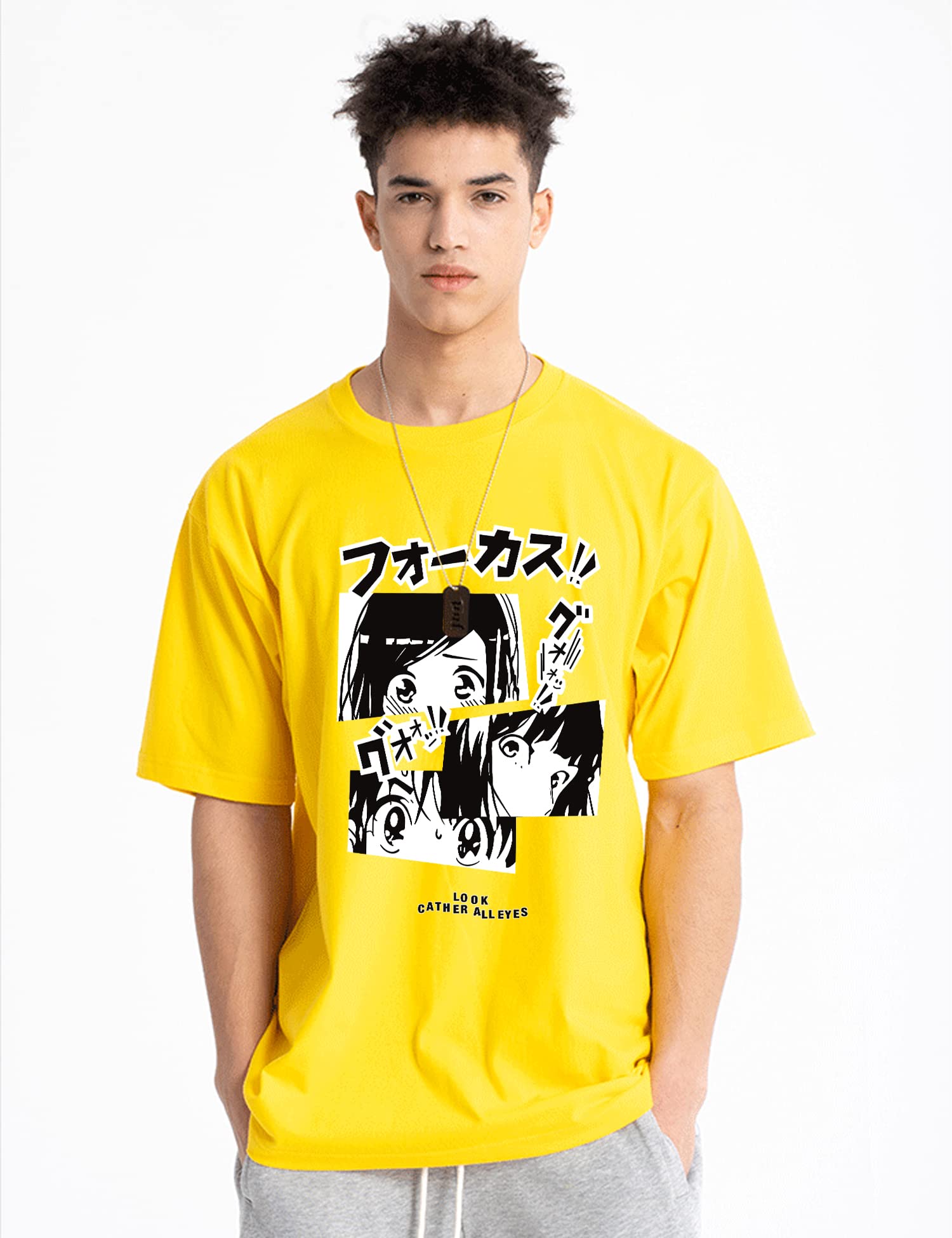 Oversized Anime Manga T-Shirts for Men & Women - Streetwear Fashion Graphic Tees - Casual Loose Fit Cotton Shirts - Perfect for Cosplay, Gifts, and Everyday Wear