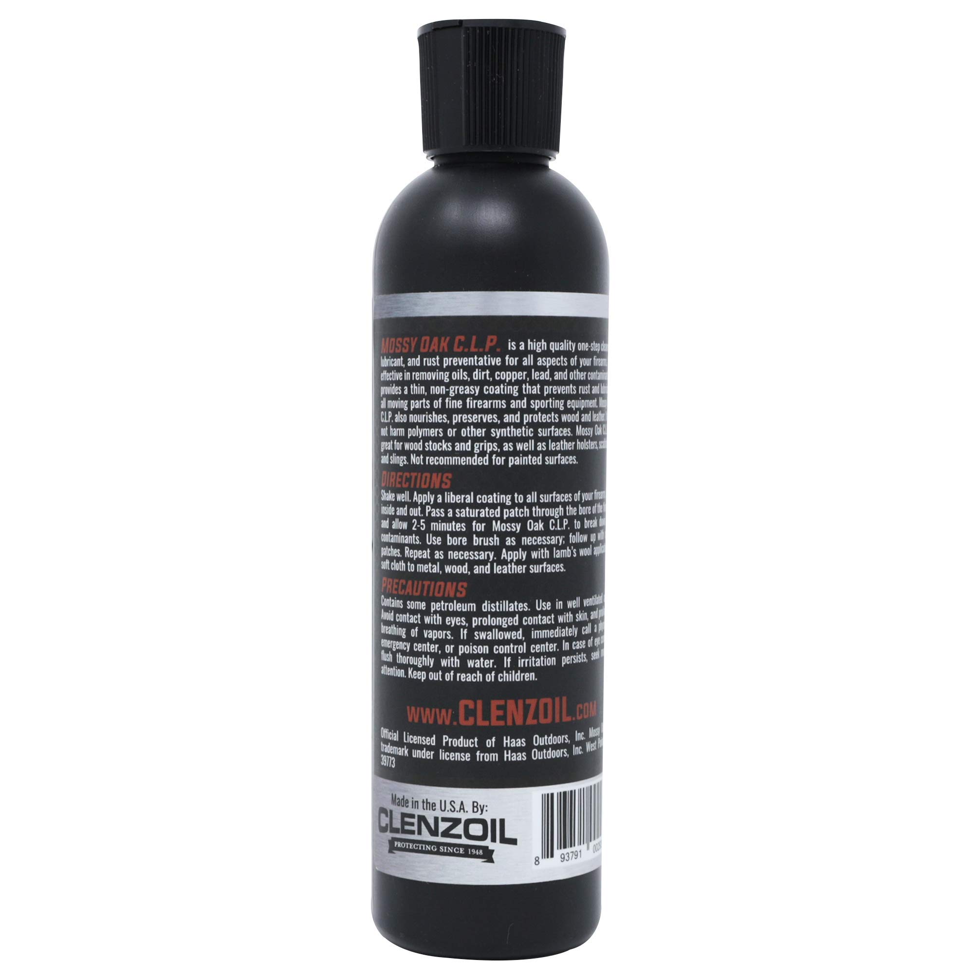CLENZOIL Mossy Oak Gun Oil - All-in-One CLP Cleaner, Lubricant & Protectant for Firearms | 8oz Bottle Gun Maintenance Solution | Perfect for Hunting, Range Shooting & Firearm Storage