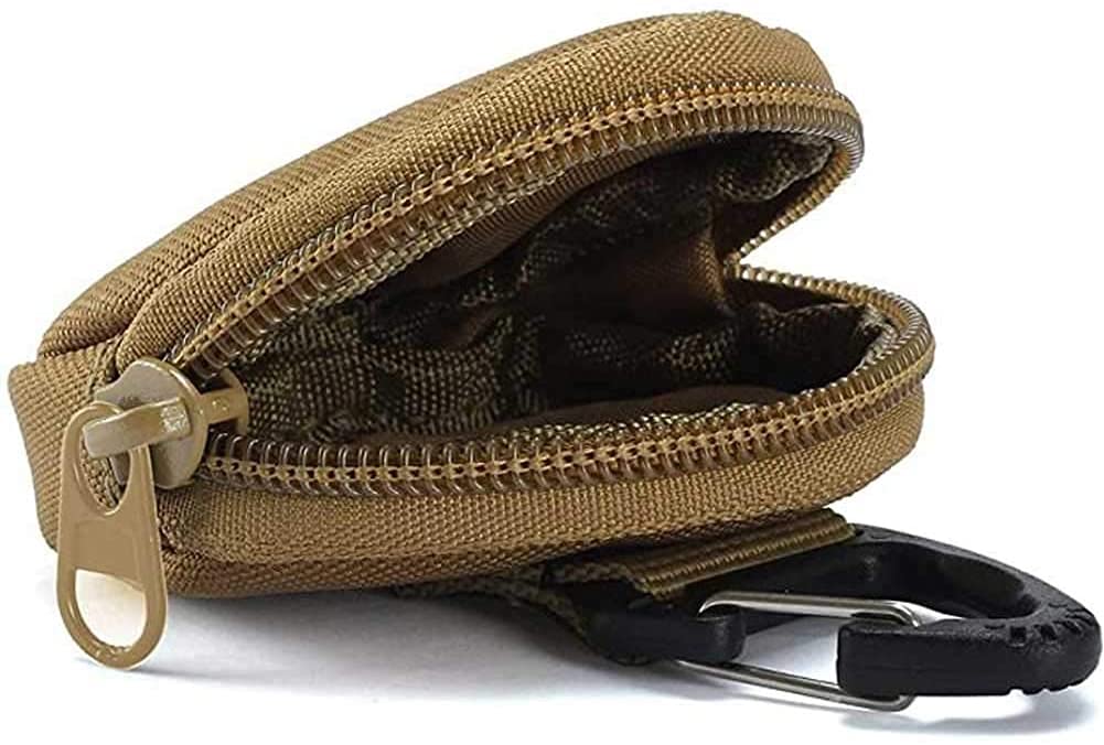 VIIDOO Tactical EDC Pouch - Small Round Coin Purse, Keychain Holder & Mask Storage - Durable Military-Grade Accessory for Outdoor Gear, Survival Kits & Everyday Carry Essentials - Perfect for Hiking, Camping & Travel Organization