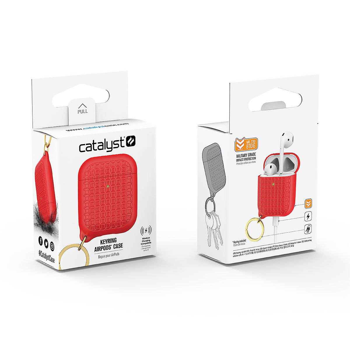 Premium AirPods 1 & 2 Protective Case with Keychain - Durable Cover for Apple AirPods 1st & 2nd Generation - Perfect for Travel, Gym & Everyday Use
