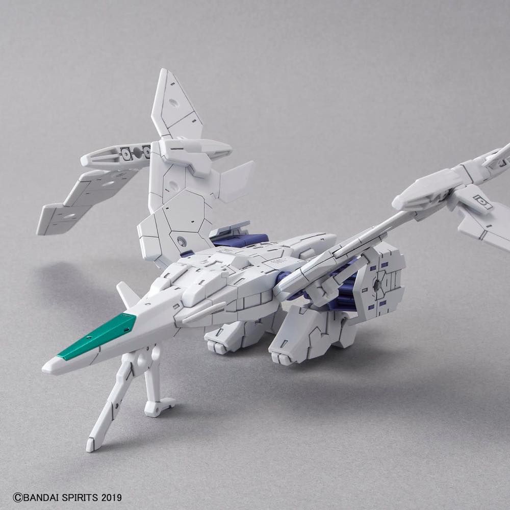 Bandai 30 Minutes Missions 1/144 EV 01 Extended Armament Vehicle Air Fighter White Ver Model Kit - Easy Build Mecha Model for Collectors & Hobbyists - Perfect for Display & Customization