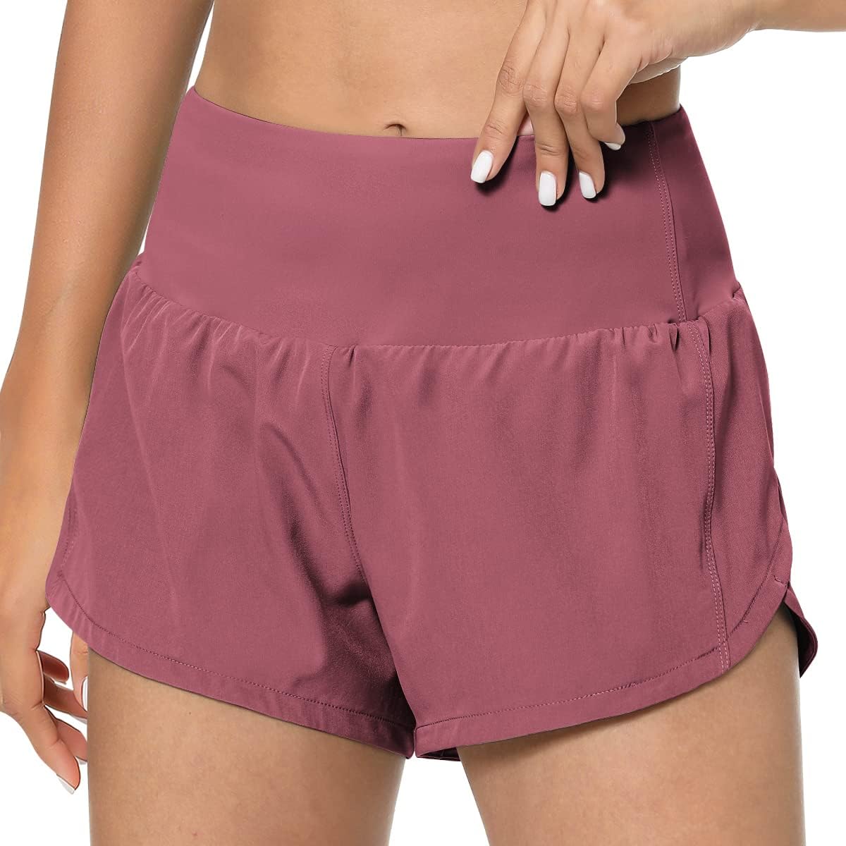 GYM RAINBOW Women's High Waisted Athletic Shorts - Lightweight Quick Dry Workout Running Shorts with Pockets for Yoga, Gym & Outdoor Activities