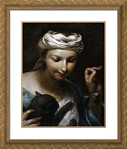 Gold Ornate Wood Frame with Double Matting