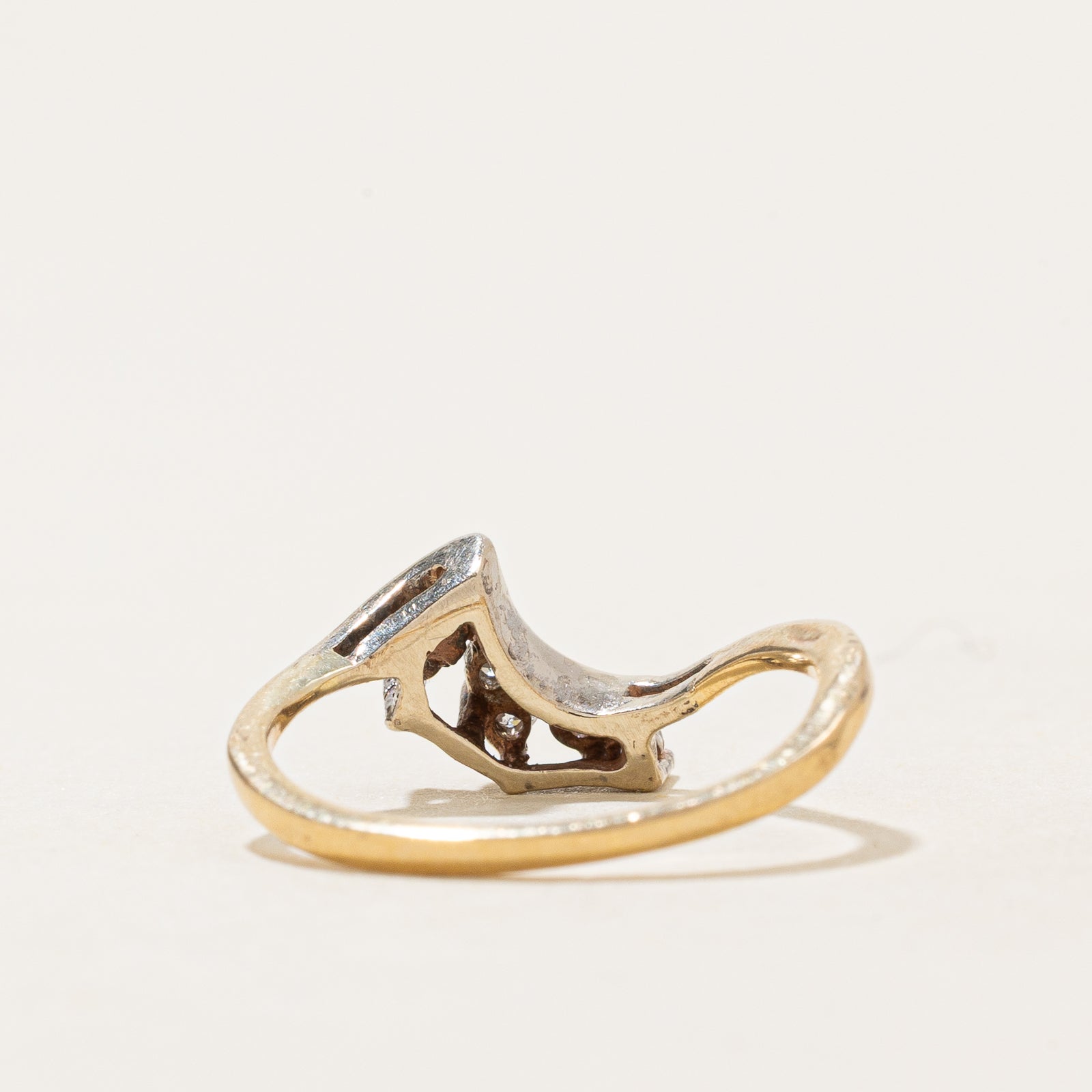 0.10ctw Diamond Contour Ring - Size 4.25 - Elegant Wedding Band, Anniversary Gift for Her - Perfect for Engagement, Proposal & Special Occasions