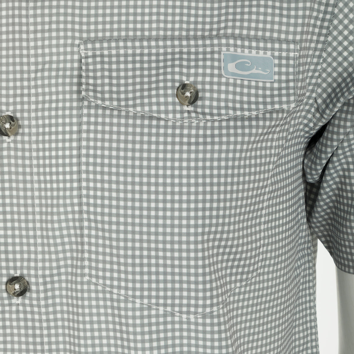 Men's Fraternity Gingham Check Short Sleeve Shirt - Casual Button Down for College, Parties & Summer Outfits