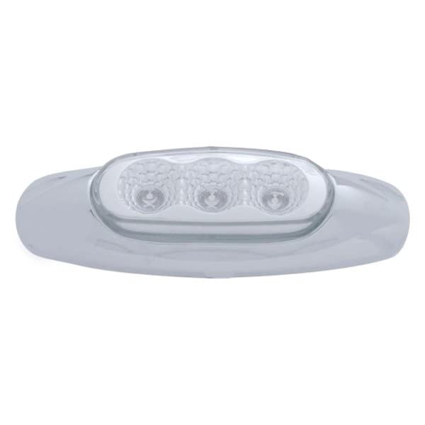 United Pacific 39482B 3 LED Red Clearance Marker Light with Clear Lens - Durable Truck Trailer Side Marker Lights for Semi, RV, Boats & Commercial Vehicles