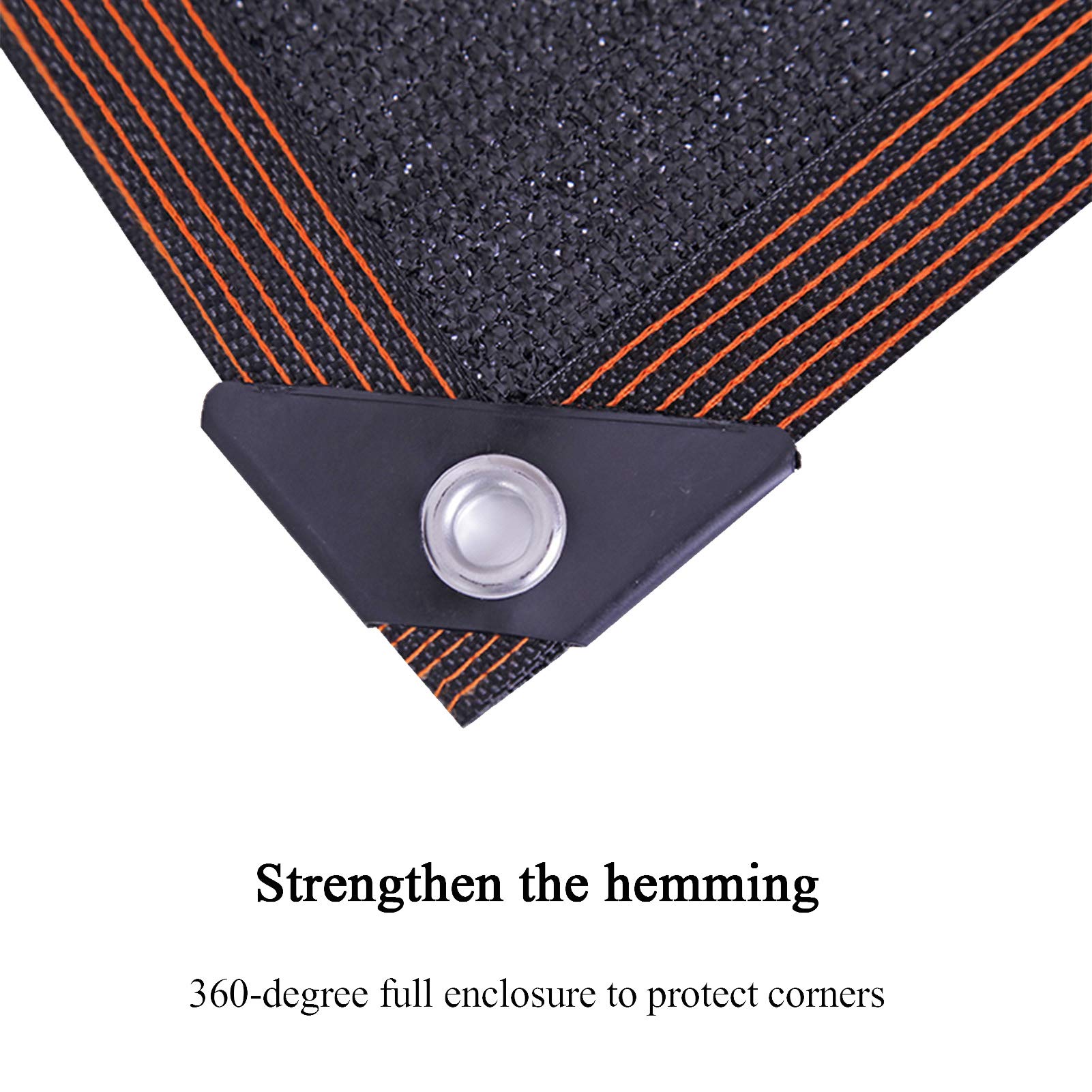 Premium Black Sun Shade Cloth with Reinforced Taped Edges & Grommets - UV Resistant Sunblock Mesh for Greenhouse, Garden, Yard, Parking, and Pet Kennel Protection - Durable Outdoor Shade Netting for Plants, Cars, and Animals