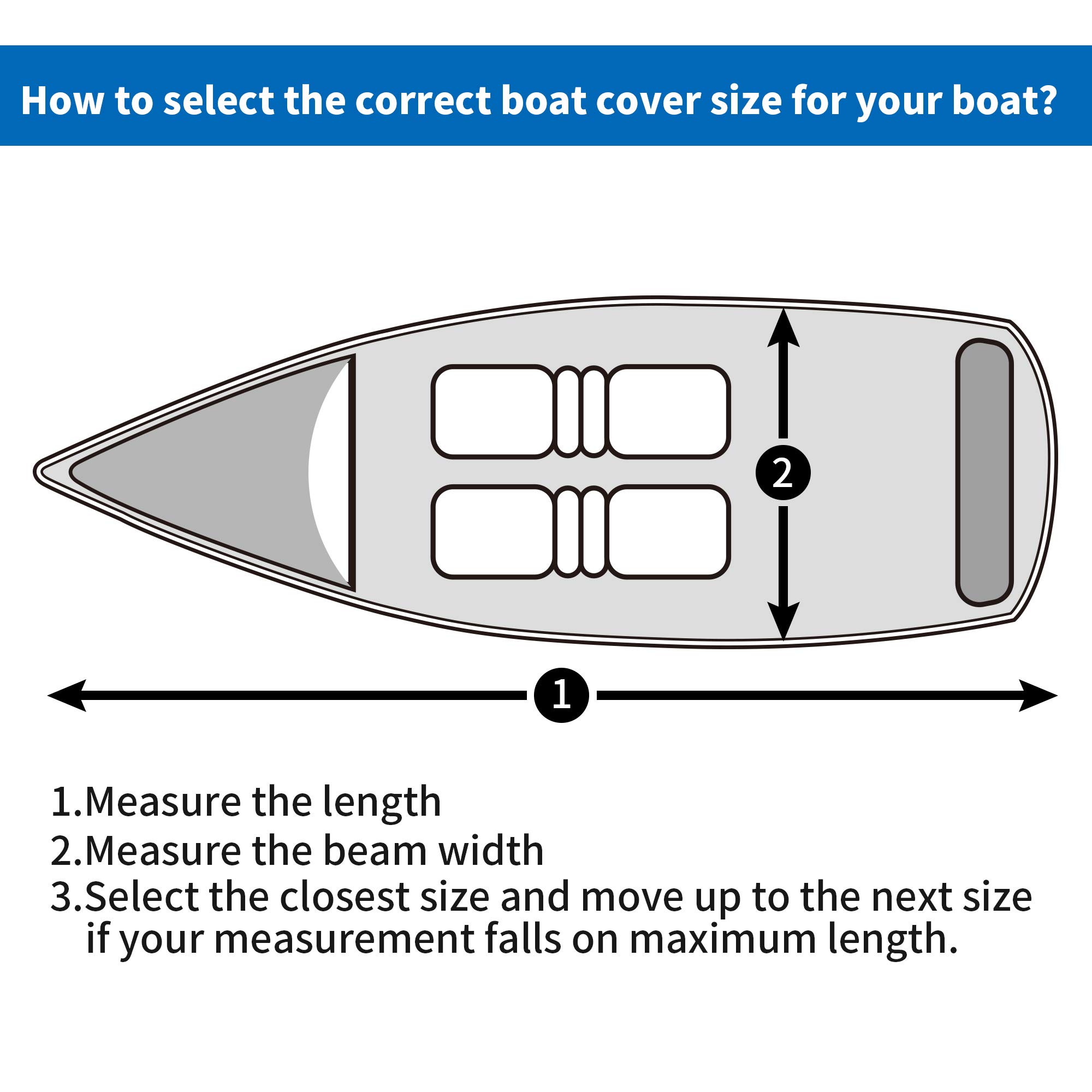 iCOVER 18ft Jon Boat Cover - Heavy Duty Waterproof Trailerable Boat Cover for 18ft Long & 75in Beam Width, Black - Perfect for Outdoor Storage & Marine Protection