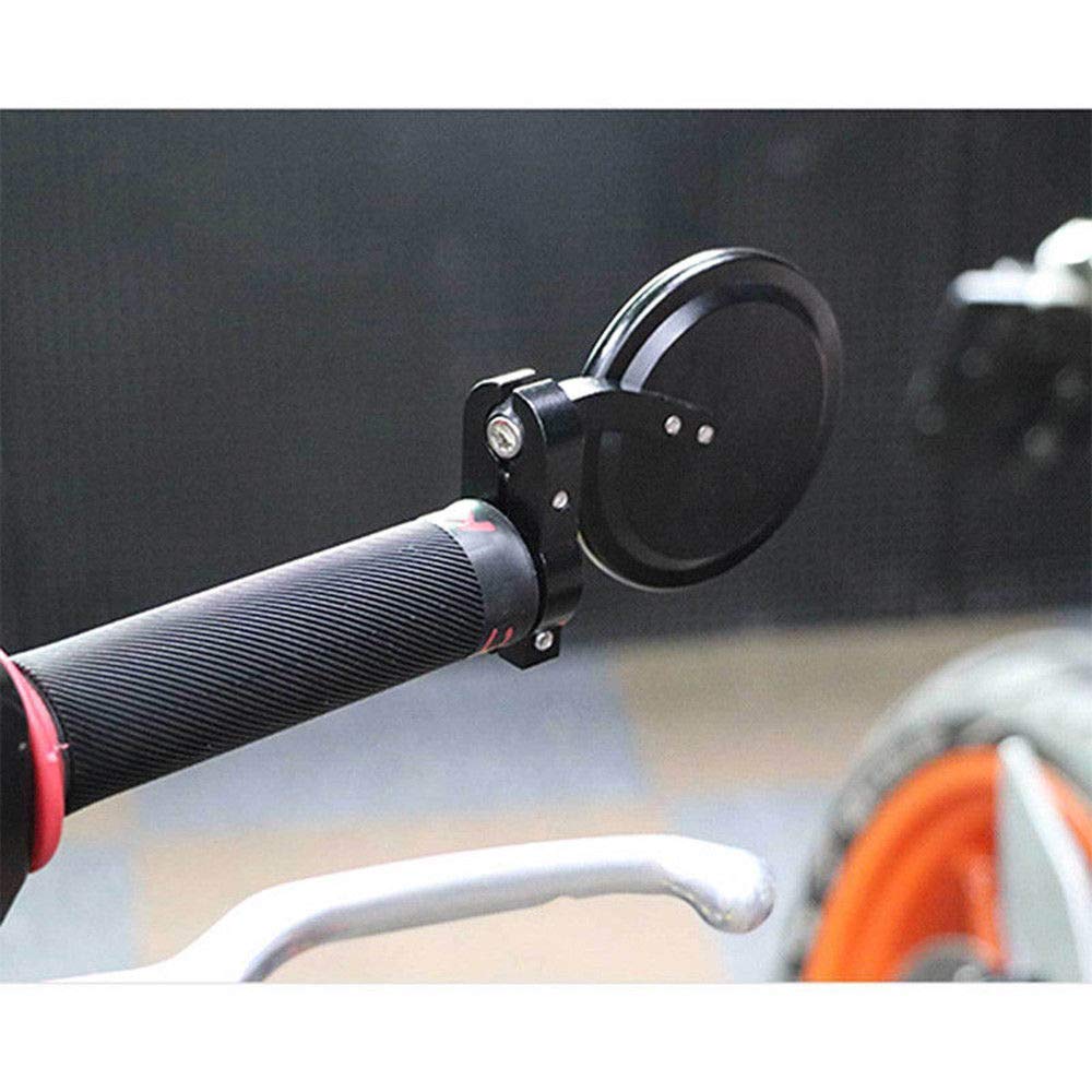 Black Round Billet Bar End Mirrors for 7/8