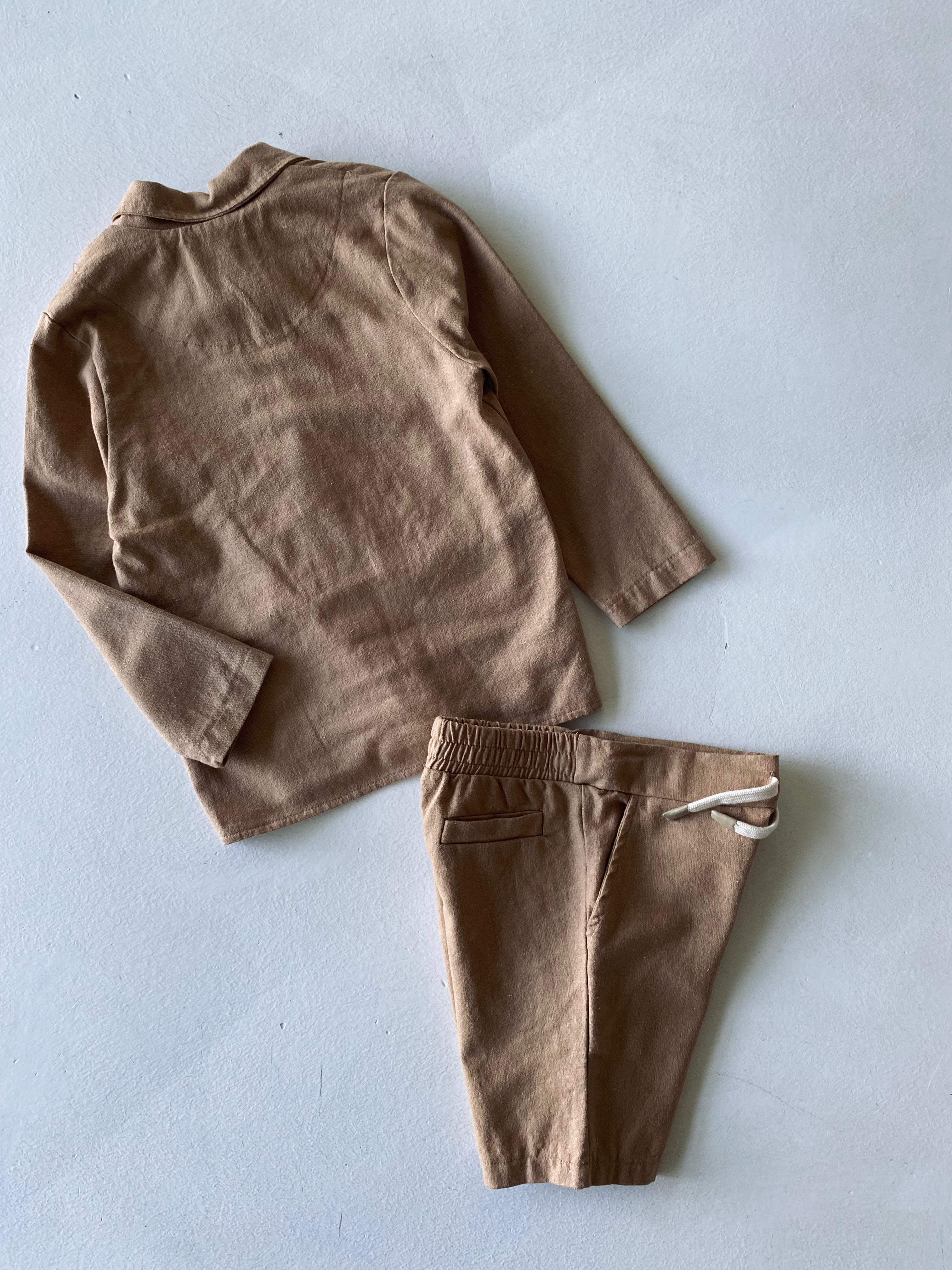 Kids Linen Shorts 3-Piece Dress Set - Breathable & Comfortable Summer Outfit for Boys & Girls - Perfect for Playdates, Beach Trips & Casual Wear
