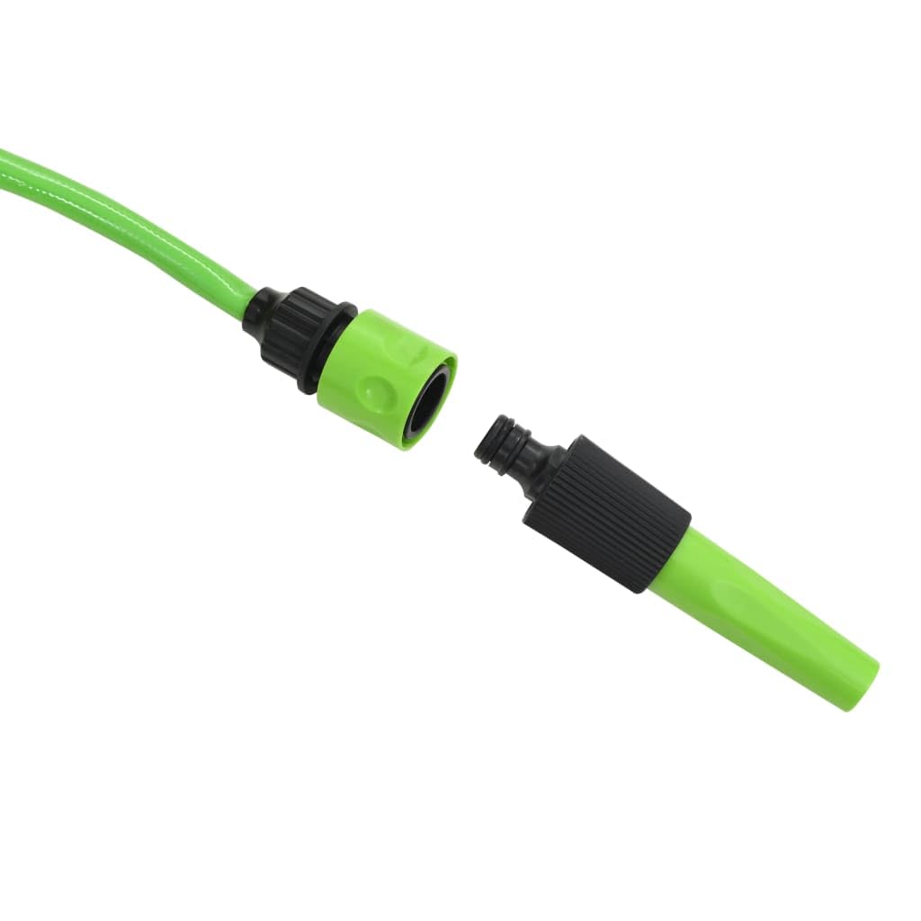vidaXL Wall-Mounted Automatic Retractable Water Hose Reel - 32.8'+3.3' Long PVC Garden Hose with Adjustable Spray Nozzle & Auto-Winding Mechanism | High-Pressure Watering System | Durable Grey Green Hose Storage | Perfect for Lawn Care, Garden Irrigation & Outdoor Cleaning