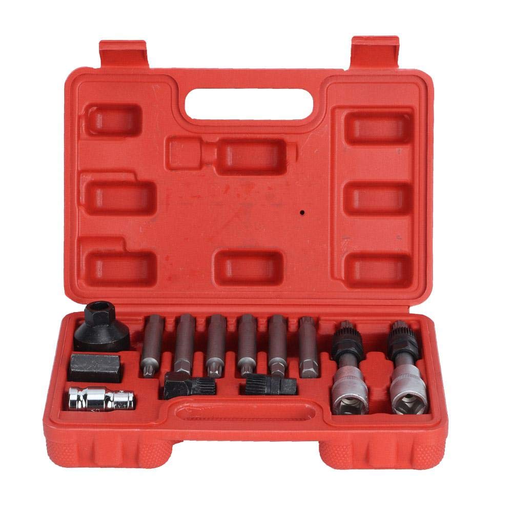 33-Tooth Carbon Steel Socket Wrench Set - Freewheel Alternator Tool Kit for Car Repair, Oil Filter Wrenches & Garage Maintenance | Durable Automotive Tools for Mechanics & DIY Enthusiasts
